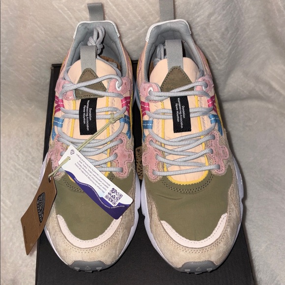 NWT Flower Mountain Yamano 3 Sneakers in Beige/Militare/Pink - Picture 6 of 13